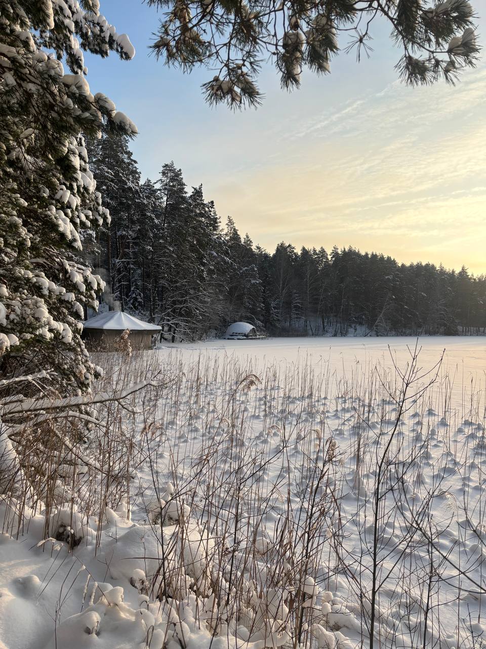 Žiemos vaizdas prie Lakajų Resort